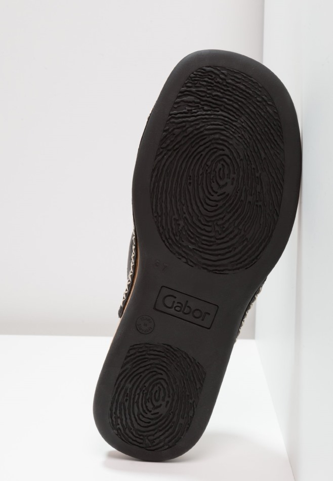 Sandales Noires à Barre En T Gabor | Exclusif